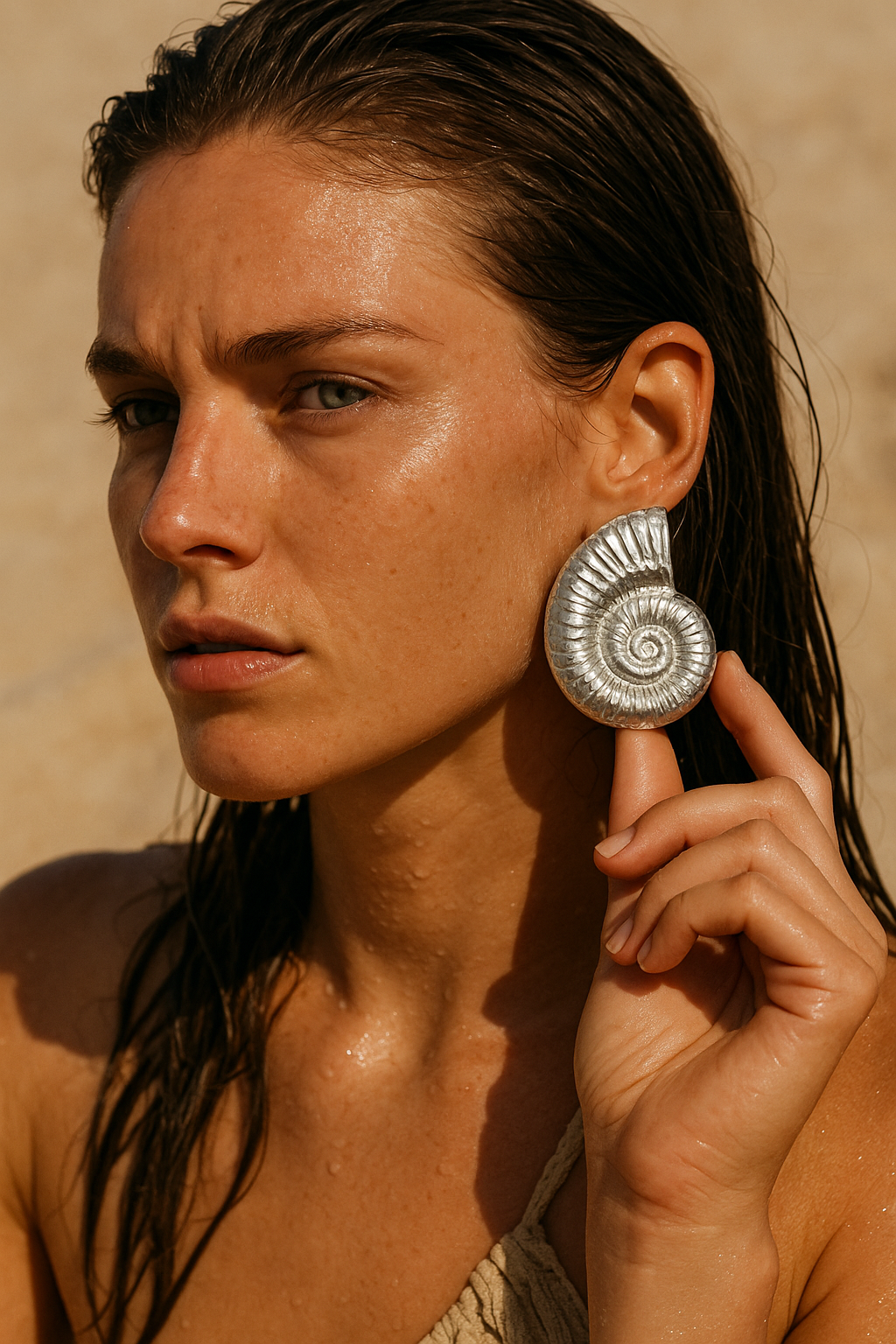 Antique Silver Spiral Shell Earrings for Women | Nautical-Inspired Statement Studs | Handcrafted Oxidized Boho Jewelry for Casual & Festive Wear