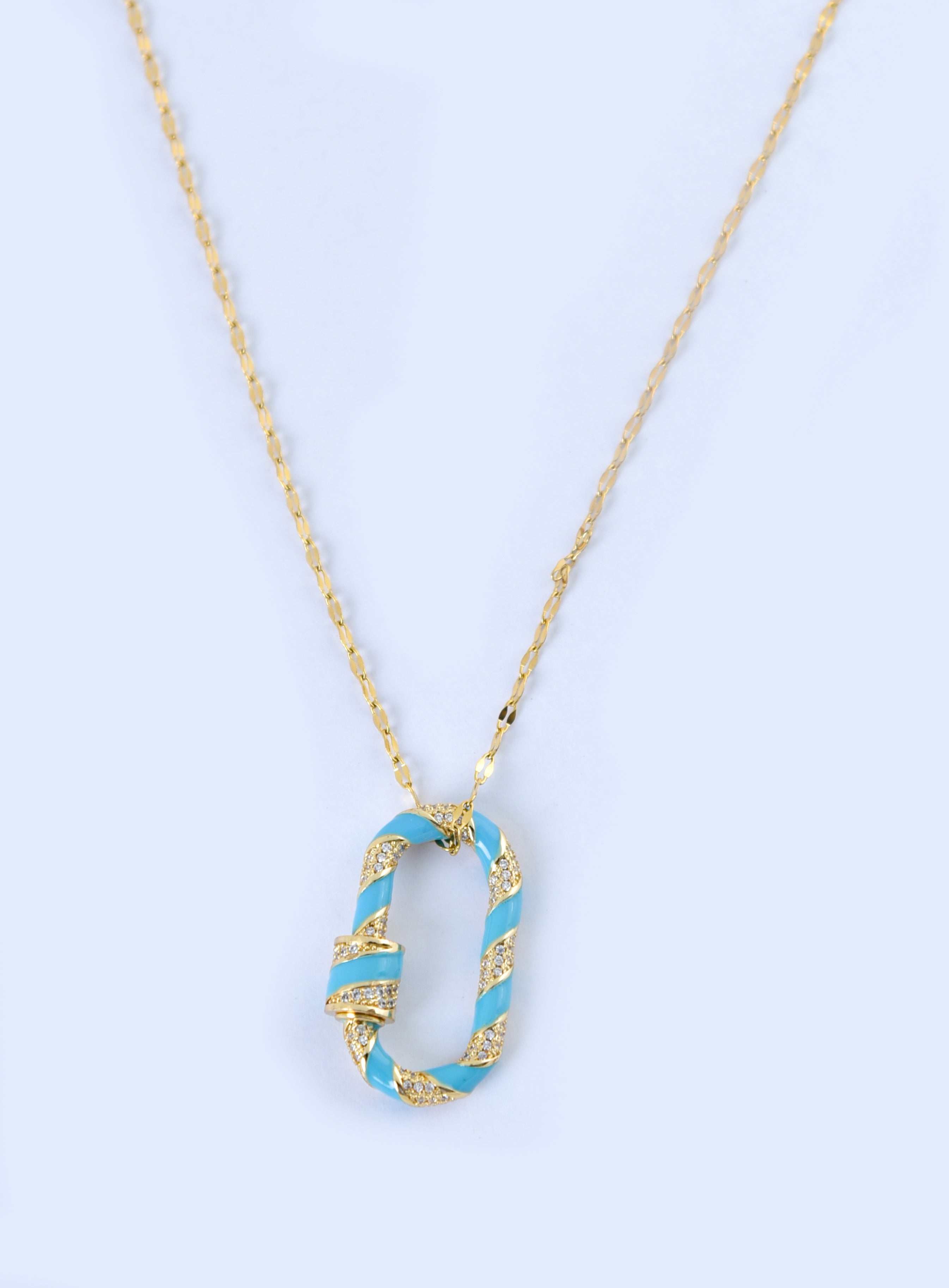Aqua Amber Pendant