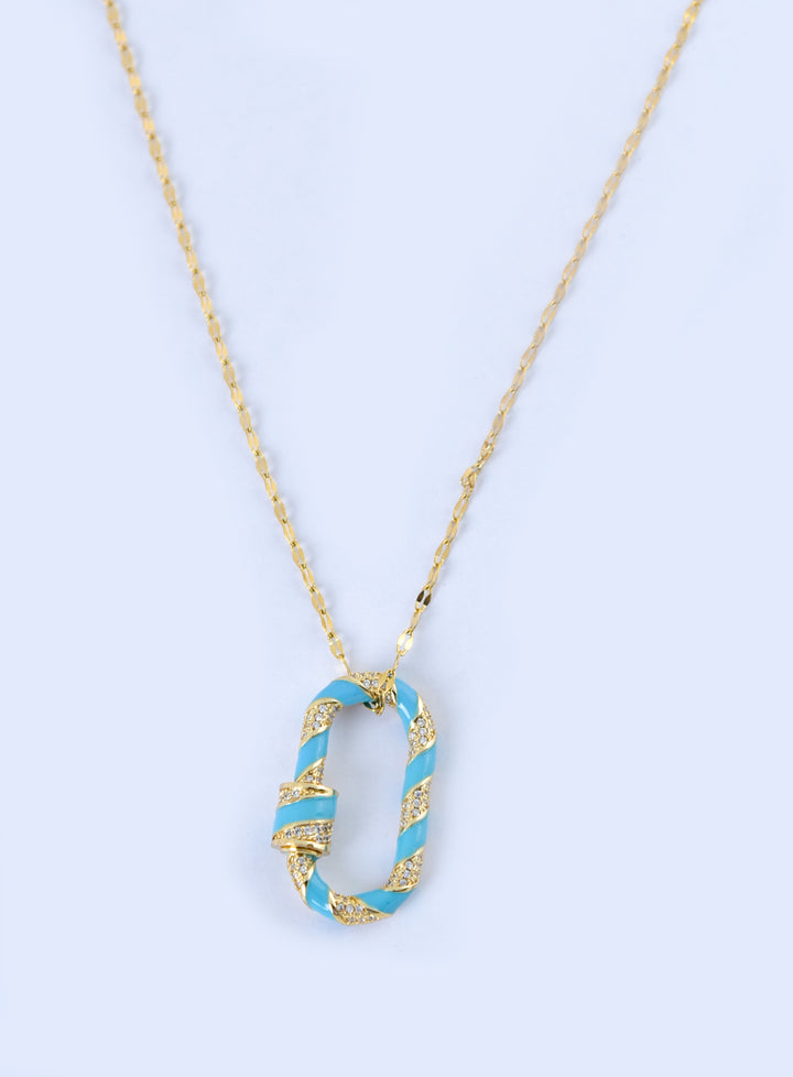 Aqua Amber Pendant
