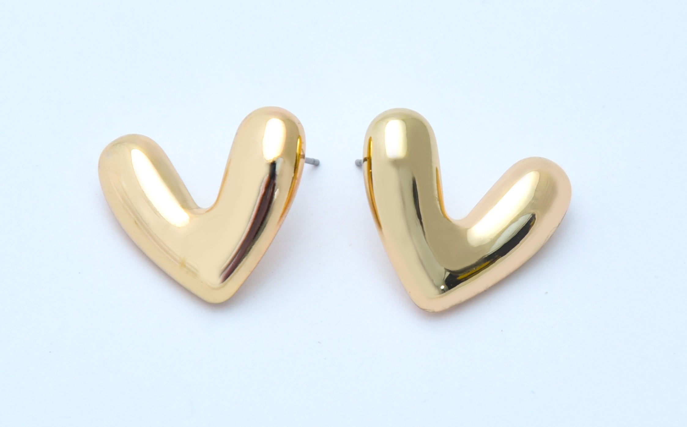 Golden Heart Studs