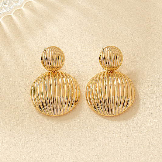 Golden Metal Earrings