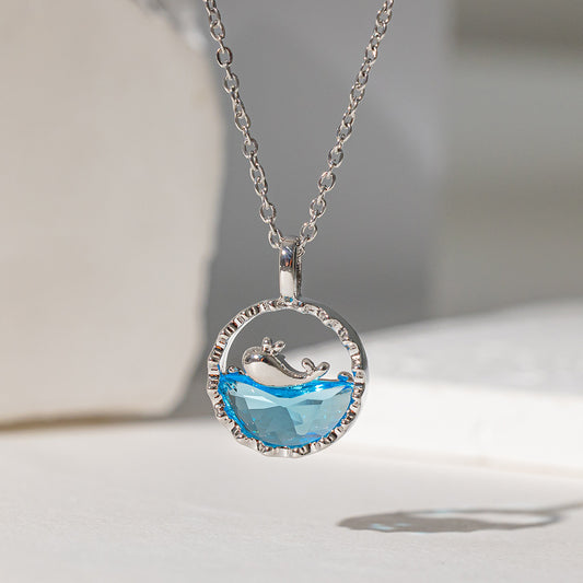 Dolphin silver pendant
