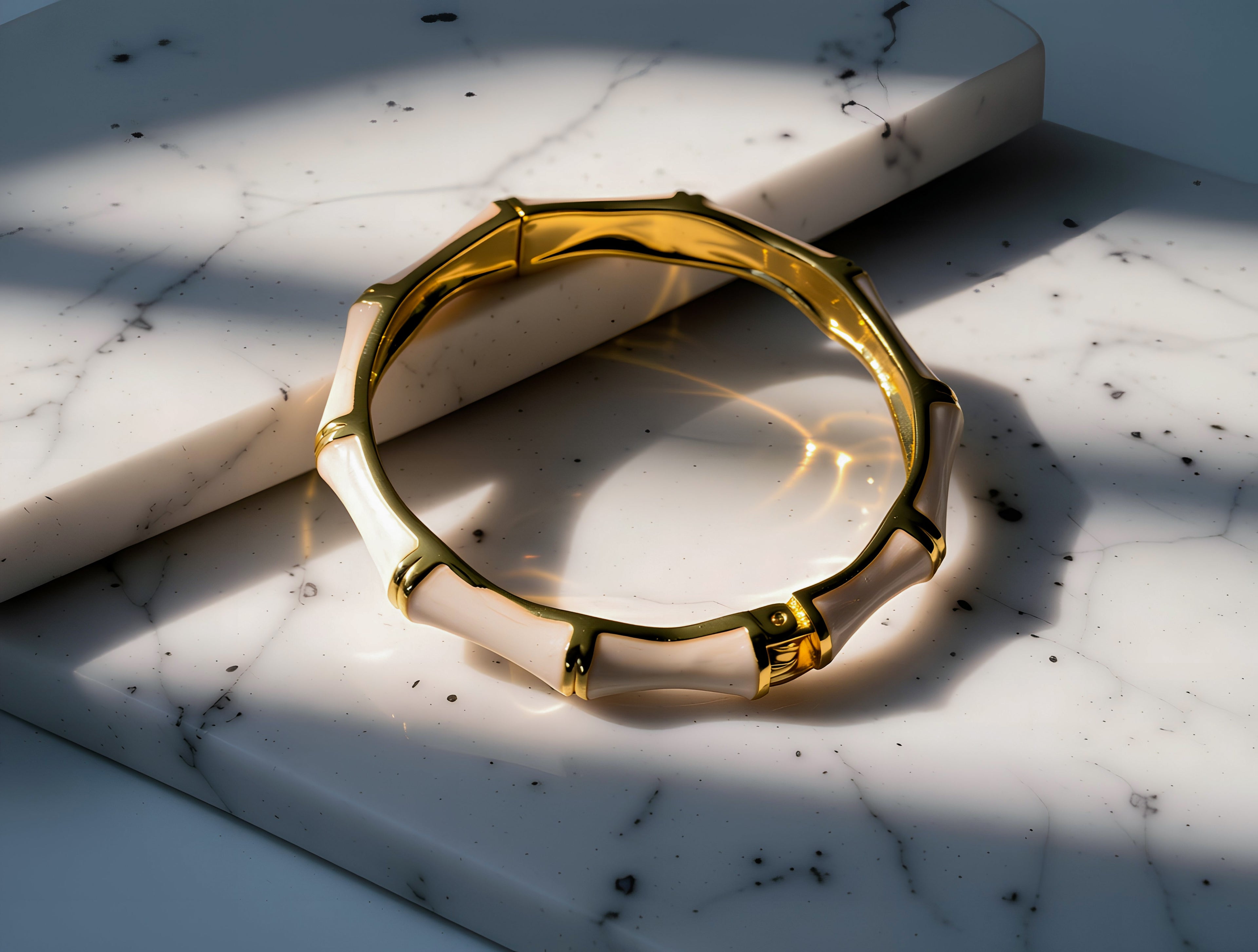 White Enamel Bracelet