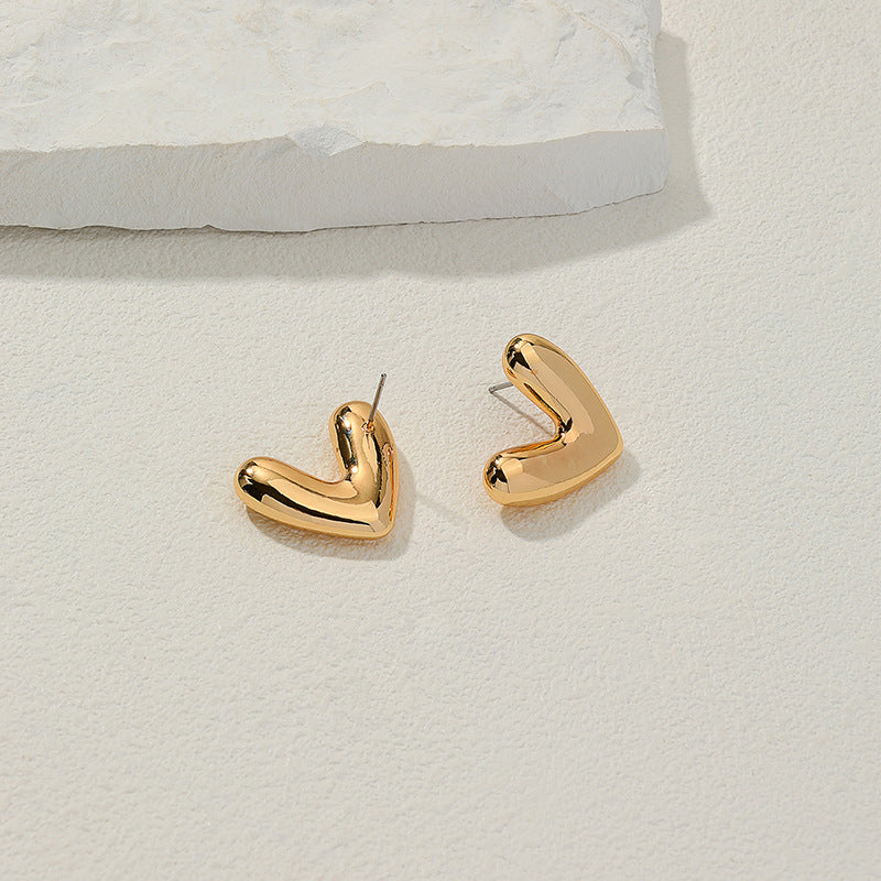 Golden Heart Studs